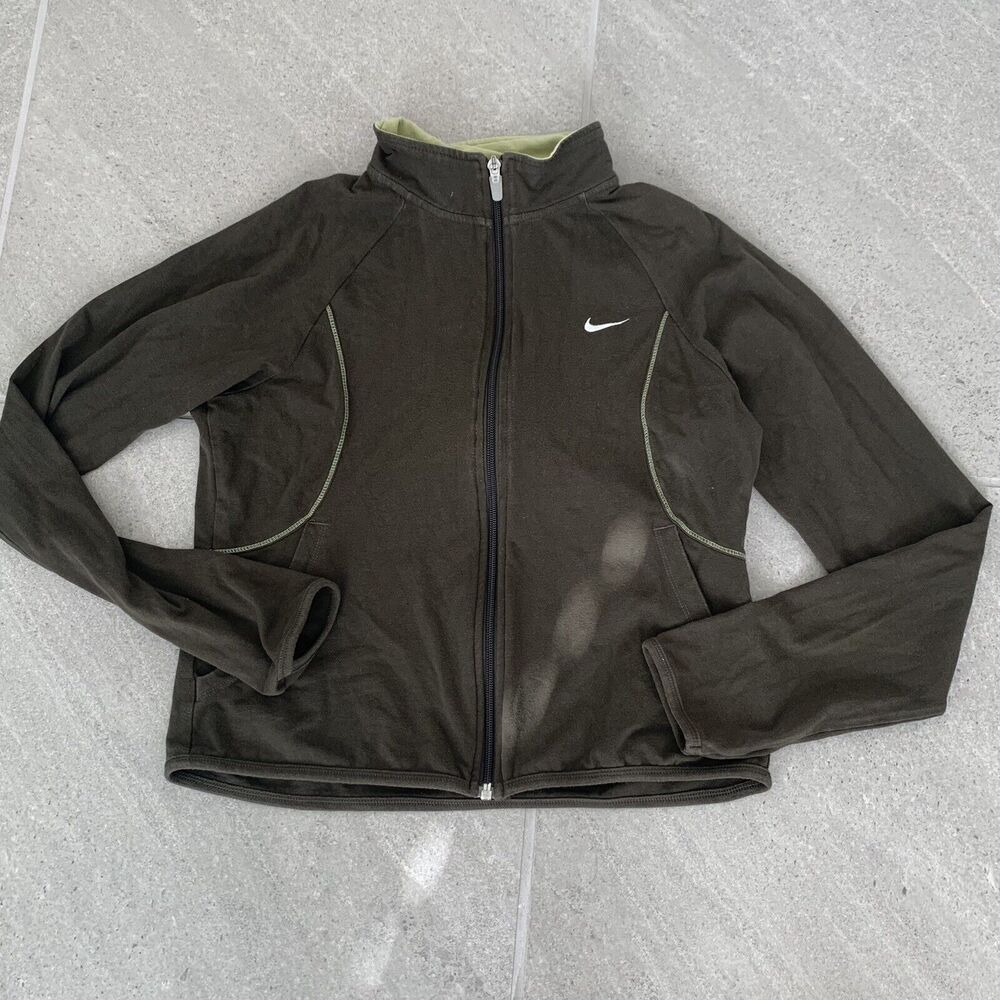 Boys Medium 8-10 Nike Green Fleece Zip Up Hoodie